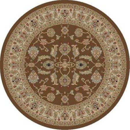 CONCORD GLOBAL 5 ft. 3 in. Jewel Antep - Round, Brown 44480